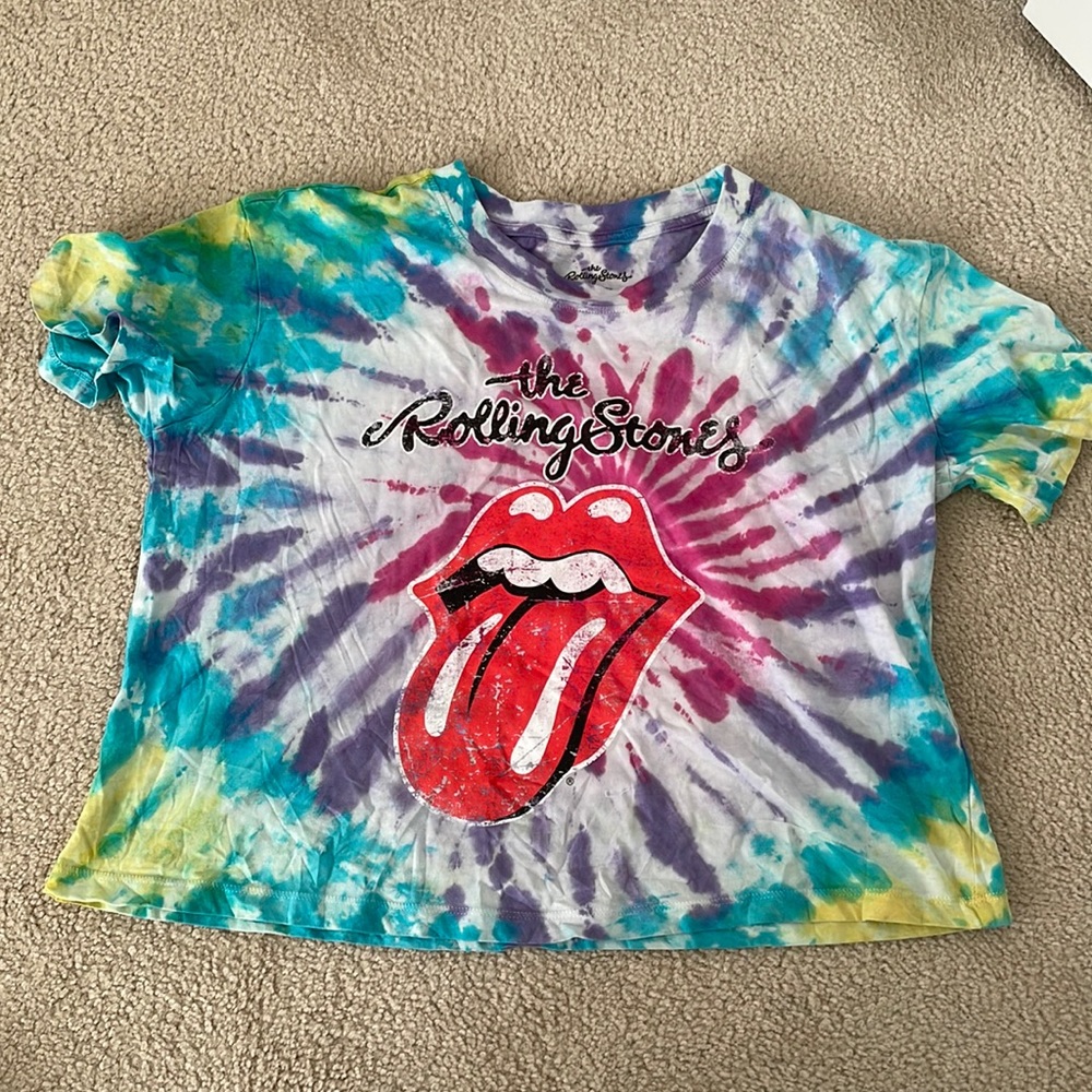 Tie dye Rolling Stones t-shirt